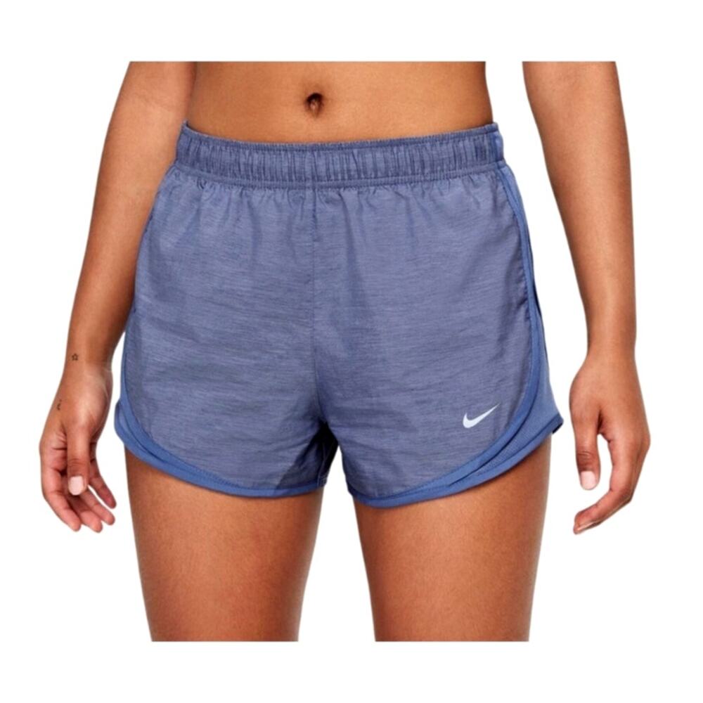 Nike Women's Small Blue Tempo Brief Lined Running Active Drawstring Shorts
